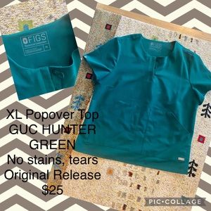 Hunter Green Figs scrub top